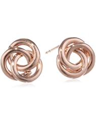 14k Gold High Polish Love Knot Stud Earrings