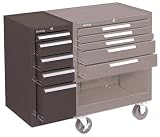 KENNEDY 205XB HANG-ON CABINET 5-DRAWER (BROWN) WITH ROLLER BEARINGS.