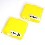 1 pair of COSMOS Yellow cotton sports basketball wristband / sweatband wrist sweat band/brace