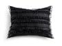 DKNY Edwardian Sheer Raw Edge Ruffle Decorative Pillow, Black