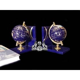 4.3 Blue Lapis Gemstone Bookends by Unique Art Since 1996