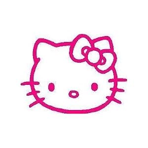 "Hello Kitty" Racing Car Decal Sticker (New) Pink X2