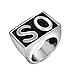 Stainless Steel Rings for Men, Size 8