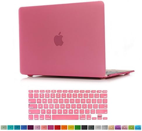 Versality Perfect Fit Hard Case Cover for MacBook Pro 15" with Retina Display (Model: A1398) and Matching Keyboard Cover in Pink Matte
