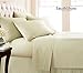 Southshore Fine Living, Inc. 6-Piece Queen Sheet Set, 21-Inch Extra Deep Pocket Queen Sheets, Fitted and Flat Sheet Set, Microfiber Bedding, Cream Pillow Cases Standard Size, Cream Sheets