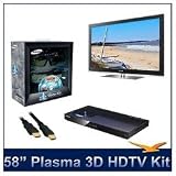 415tV 4Yc1L. SL160  Samsung   PN58C7000 58 3D 1080p Plasma HDTV, Ultra Slim 1.4, 600Hz Subfield Motion, 4 HDMI, 3D Kit Includes Two Pairs of 3D Glasses, BD C5900 1080p 3D Blu ray DVD Player, and Dig Pro HDMI Cable