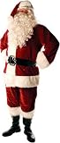 Deluxe Velvet Santa Suit Lined with Hat, Belt and Boot Tops