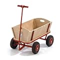 Happy People 74002 - Bollerwagen aus Holz, mit Gummireifen und Metalldeichsel