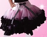 POPATU - Pink Petti Skirt with Black Ruffles