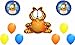 PMU Garfield Cat Comic Happy Birthday Party Balloon Kit Supplies (9/pkg) Pkg/1