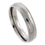 Titanium 6 mm (1/4") Domed Comfort Fit Band with Raised Edges and Polished Finish