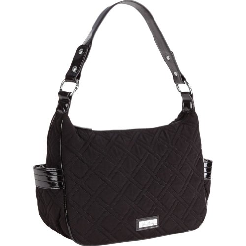 Vera Bradley City Shoulder Bag Classic Black with Black Trim Barbara