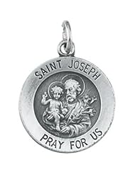 CleverEves 14K Yellow Gold 25.00 mm Saint Joseph Medal