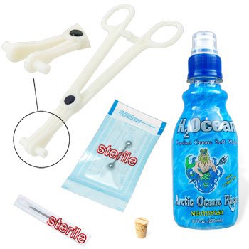 5-piece tongue piercing tongue piercing needles. 5-piece tongue piercing