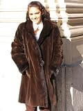 CHIC NEW SHEARED MAHOGANY MINK FUR COAT sz10 #8565
