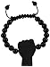 GWOOD Power Fist Good Wood 10mm Wide Bead Pendant Replica Bracelet(BLACK)