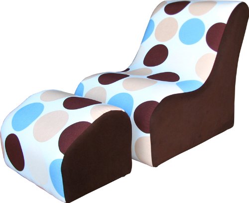 Fantasy Furniture Modern TV Chair, Blue Bubbles