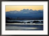 Dusk, Coolangatta, Gold Coast, Queensland, Australia Framed Photographic Poster Print by David Wall, 29x21