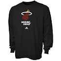 adidas Miami Heat Youth Black Full Primary Logo Long Sleeve T-shirt