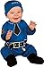 Rubie's Costume Baby's First Halloween Policeman One-Piece Printed Jumper, Hat, and Booties