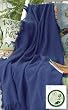 Cobalt Blue Eco2Cotton Afghan Throw Blanket 50" x 60"