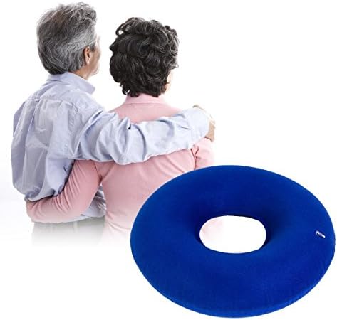 Inflatable Ring Cushion Free Pump Comfortable Medical Pillow Bed Sores, Haemorrhoid Pain, Coccyx & Tailbone Pain, Pilonidal Cyst, Perinea Pain, Pregnancy, Child Birth, Prostatitis etc (Blue)