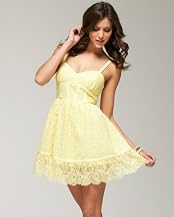 Floral Flared Eyelet Dress