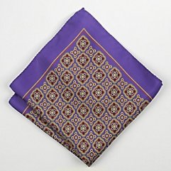 Medallions Silk Pocket Square