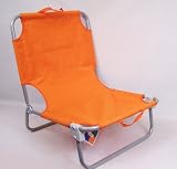 Outdoor Living : Newport Folding  Chair with Carry Handles. (Stainless Steel with orange canvas top)
