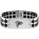 Atlanta Falcons Steel & Rubber Link ID Bracelet
