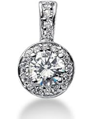 1.25 ctw Diamond Antique Style,Pendant With Chain 14k Gold