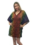 LALEELA Designe Polka Dot Ptd Sheer Chiffon Tube Kaftan Caftan Plage Couvrez Tunique XMas cadeau de Noël