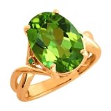 6.01 Ct Envy Green Oval Mystic Quartz and Green Diamond 14k Rose Gold Ring
