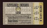 1948 World Series Ticket Stub @ Cleveland Indian Game 3 - NBA Basketball Tickets