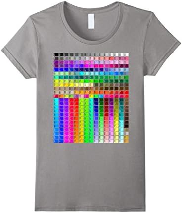 Women's DTG RGB Color Chart - 360 Swatches Sample Shirt XL Slate