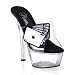 KISS-201PK 6 Inch Sexy Dancer Shoe Stiletto Heel Shoes 'Royal Flush' Playing Cards Poker Platform Slide Pleaser Black Red Image