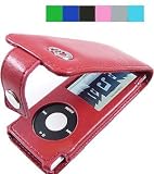 Premium Leather Case with Swivel Belt Clip for Apple iPod Nano Nano-Chromatic 4th Generation 8gb 16gb (10 Color and Style Available)
