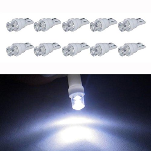 Ecosin Fashion 10PCS T10 Car White LED 194 168 SMD W5W Wedge Side light Bulb lamp 12V DC