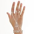 3 Ring Rhinestone Slave Bracelet Silver Tone SeXy Gift Idea