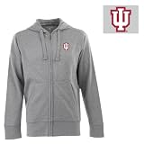 Indiana Hoosiers NCAA Full Zip Hood Men's Sweatshirt (Heather Grey)