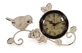 Classic Antiqued Finish Sparrow Iron Mantle Clock
