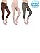 Sexy Basics Womens 3 Pack Stretch Cotton Capri Lace Legging Tights