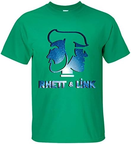 XBMW Men's Rhett And Link Logo Music Band Short Sleeve T-shirt green XL