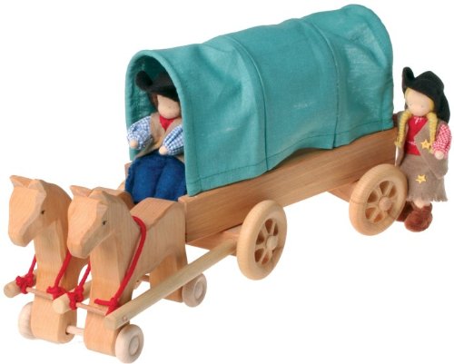 Childrens Toyshop  Toys : Prairie Schooner and Team of Horses