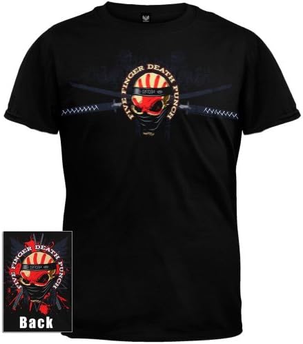 Five Finger Death Punch Samurai Men's Black Short Sleeve T-Shirt (Medium)