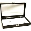 72 Slot White Ring Foam Jewelry Display Glass Top Tray