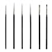 ZEM Brush Green Synthetic Sable Detail Brush Set Sizes Long Liners 20/0,10/0,5/0 Mini Liner 5/0, Angle 1/8