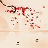 Oriental Style Painting - Plum Blossom in Spring - 36H x 36W - Peel and Stick Wall Decal by Wallmonkeys
