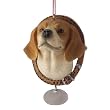 Beagle in a Dog Collar Wreath Ornament