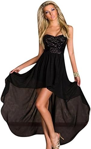 Woman Sexy Clubwear Tube Top Sequin Sleeveless Bra Evening Cocktail Long Dress Pink ...
